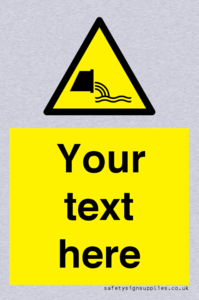 Custom Warning sewage effluent outfall